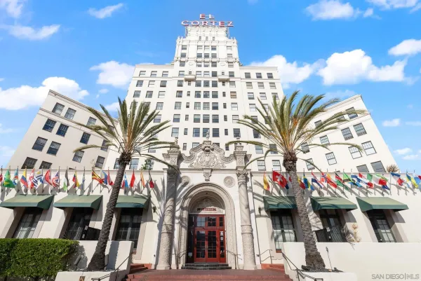 a front view of a building with entryway