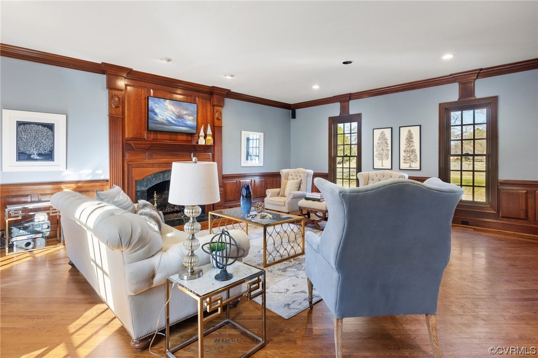 2201 Mt Blanco Road Chester, VA 23836 - Photo 5 of 49 a living room with furniture and wooden floor