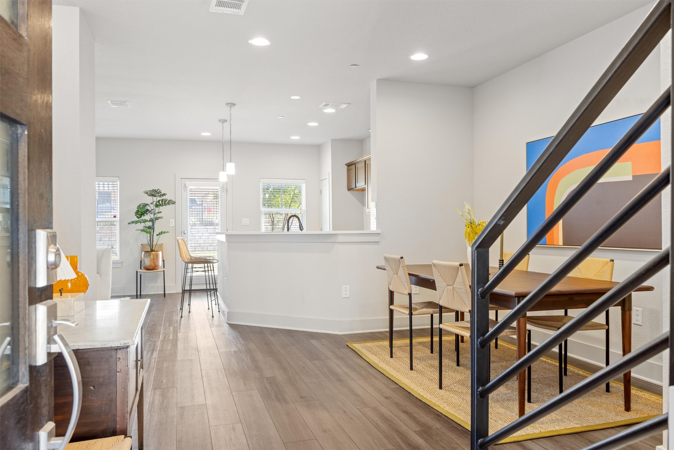 2056 Local Rebel Street Leander, TX 78641 - Photo 4 of 40 a view of living room with furniture and wooden floors