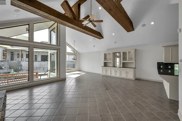 a view of an entryway with a fireplace