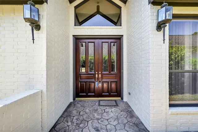a view of front door of house