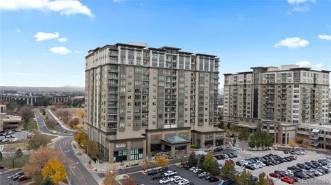 a view of a city that has tall buildings