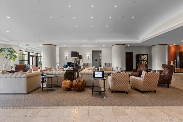 a living room with furniture and a couch