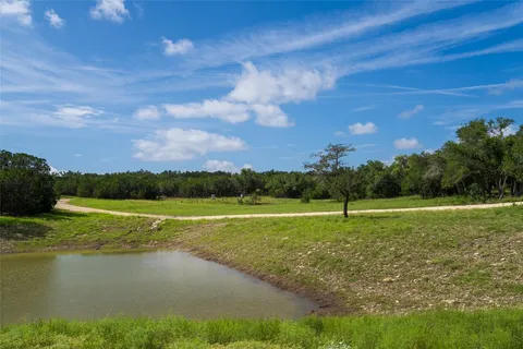 a view of an ocean with a big yard