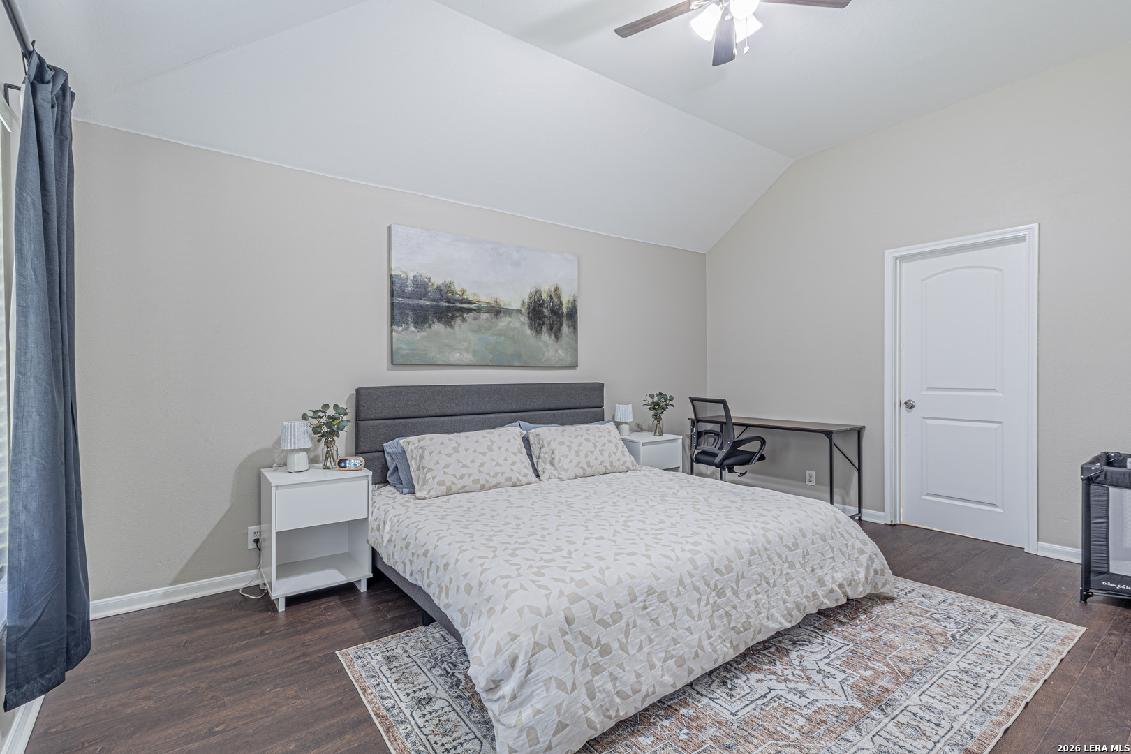 1815 Indian Paint Brush Road San Antonio, TX 78232 - Photo 19 of 35 a bed room with a bed and a lamp