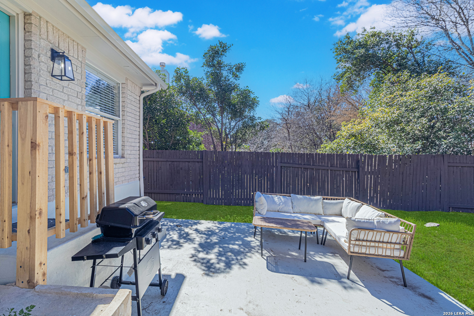1815 Indian Paint Brush Road San Antonio, TX 78232 - Photo 33 of 35 a view of a chairs and table in the back yard of the house