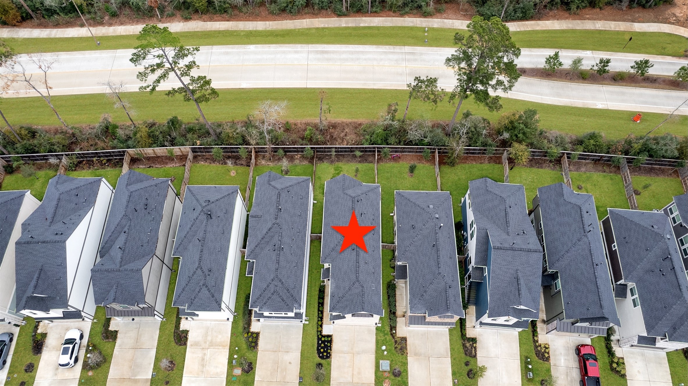 144 Red Cascade Trail Conroe, TX 77318 - Photo 2 of 34 No back neighbor! Nice greenbelt in back...