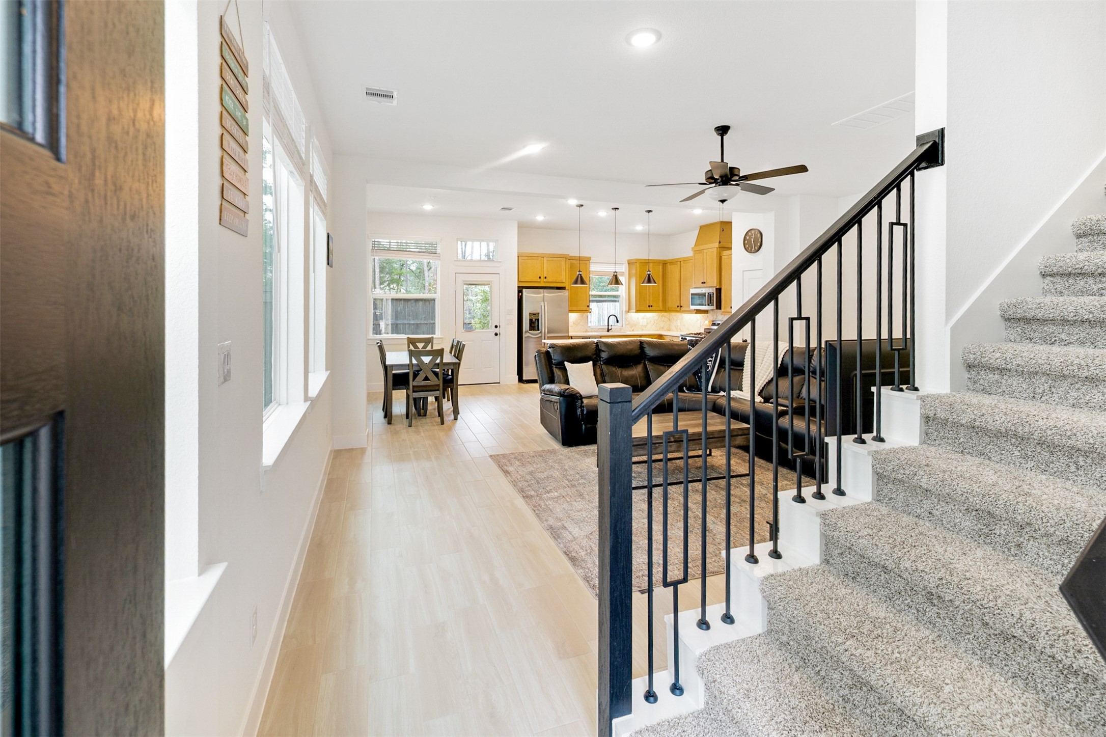 144 Red Cascade Trail Conroe, TX 77318 - Photo 34 of 34 All the bedrooms are upstairs. Enjoy the open floor plan.