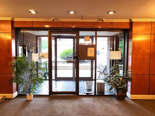 a view of an entryway with a room