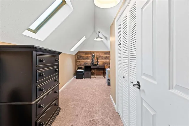 a view of a brick house with a outdoor space