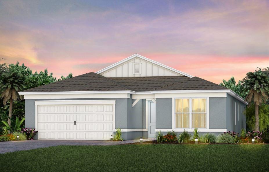 6375 Dew Drop Loop St. Cloud, FL 34771 - Photo 1 of 1 Exterior Design. Artistic rendering for this new construction home. Pictures are for illustrative purposes only. Elevations, colors and options may vary.