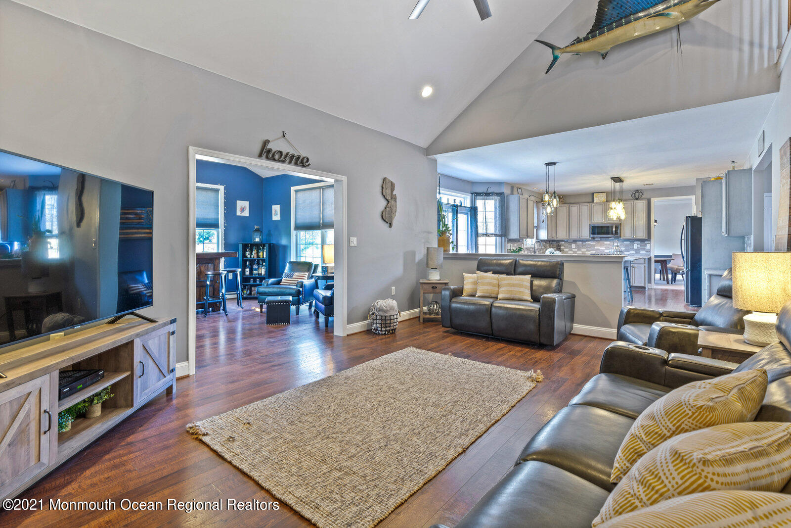 6 Matthew Court Cream Ridge, NJ 08514 - Photo 22 of 68 a living room with furniture and a flat screen tv