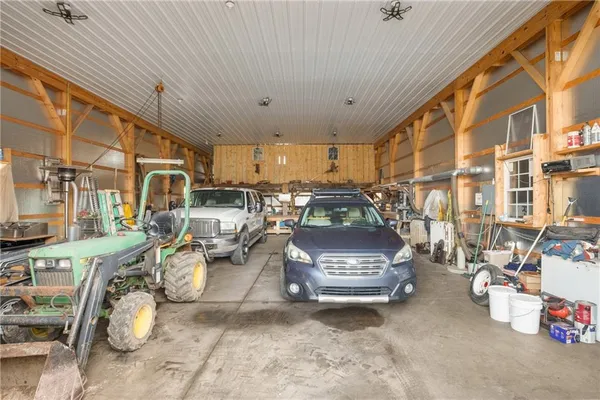 a car parked in garage