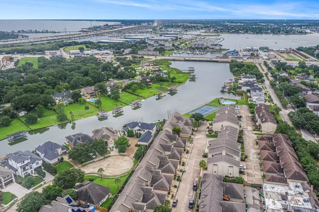 an aerial view of a city