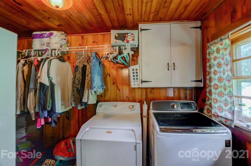 232 P P V Road Clyde, NC 28721 - Photo 10 of 22 a utility room with dryer and washer