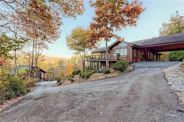 a big yard with lots of green space and plants