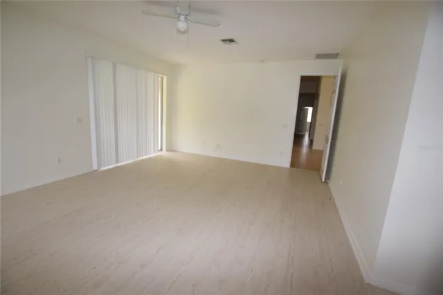 a view of a room with an empty space