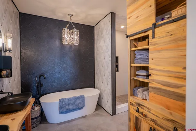 a view of a lake with outdoor space