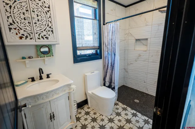 a view of a terrace with seating space