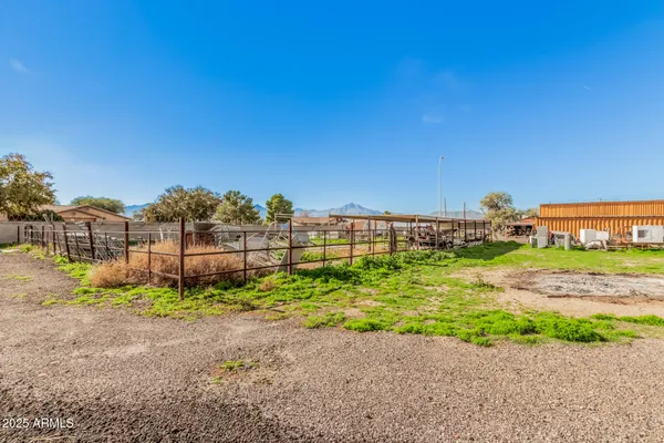 a street view with wooden fence