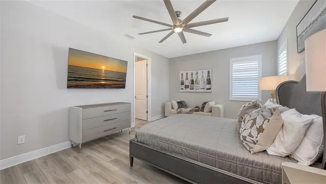 a bathroom with a double vanity sink and mirror