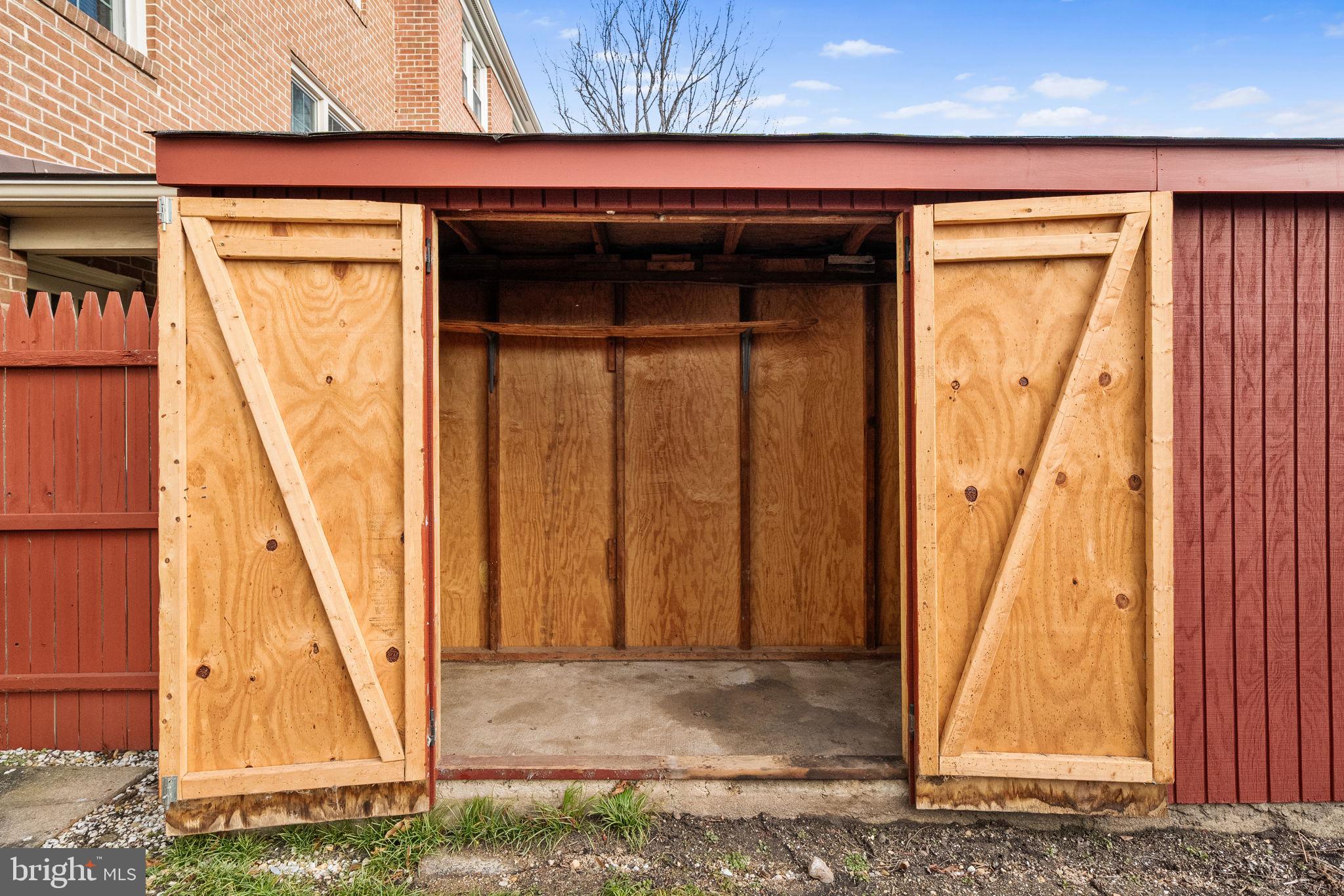 8333 Garfield Court Springfield, VA 22152 - Photo 56 of 60 Convenient Shed for Tools & Lawn Supplies