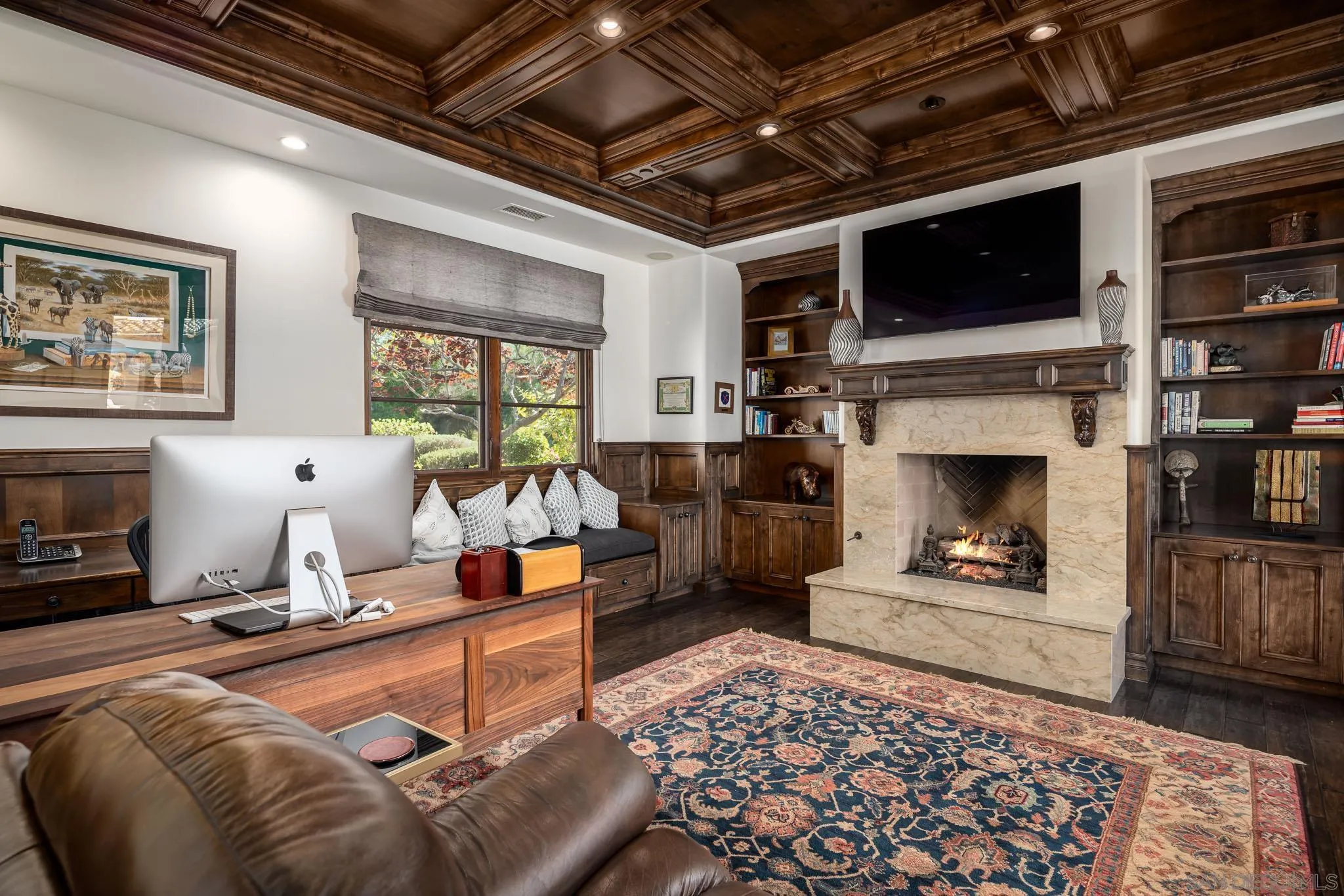 8053 High Time Ridge San Diego, CA 92127 - Photo 24 of 62 a living room with furniture fireplace and flat screen tv