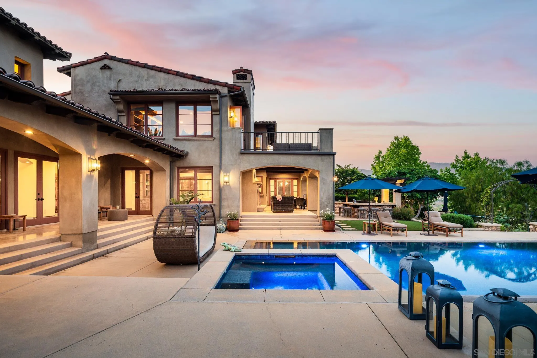 8053 High Time Ridge San Diego, CA 92127 - Photo 6 of 62 a view of a patio with swimming pool table and chairs