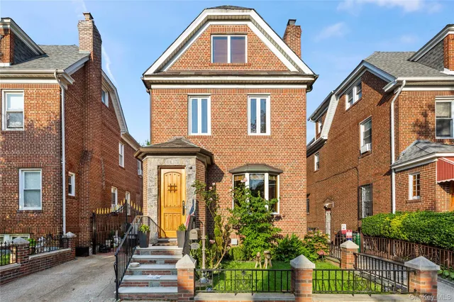 a front view of a house