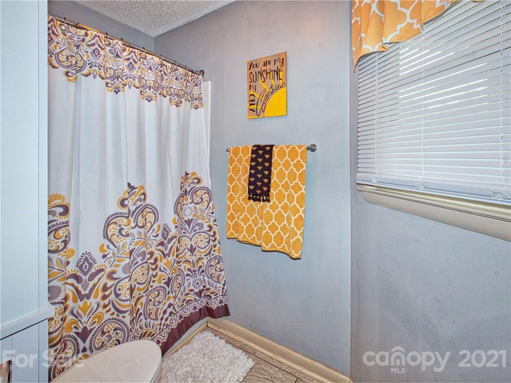 160 Whitney Boulevard, Unit 65 Lake Lure, NC 28746 - Photo 14 of 21 a bathroom with a window and shower curtain