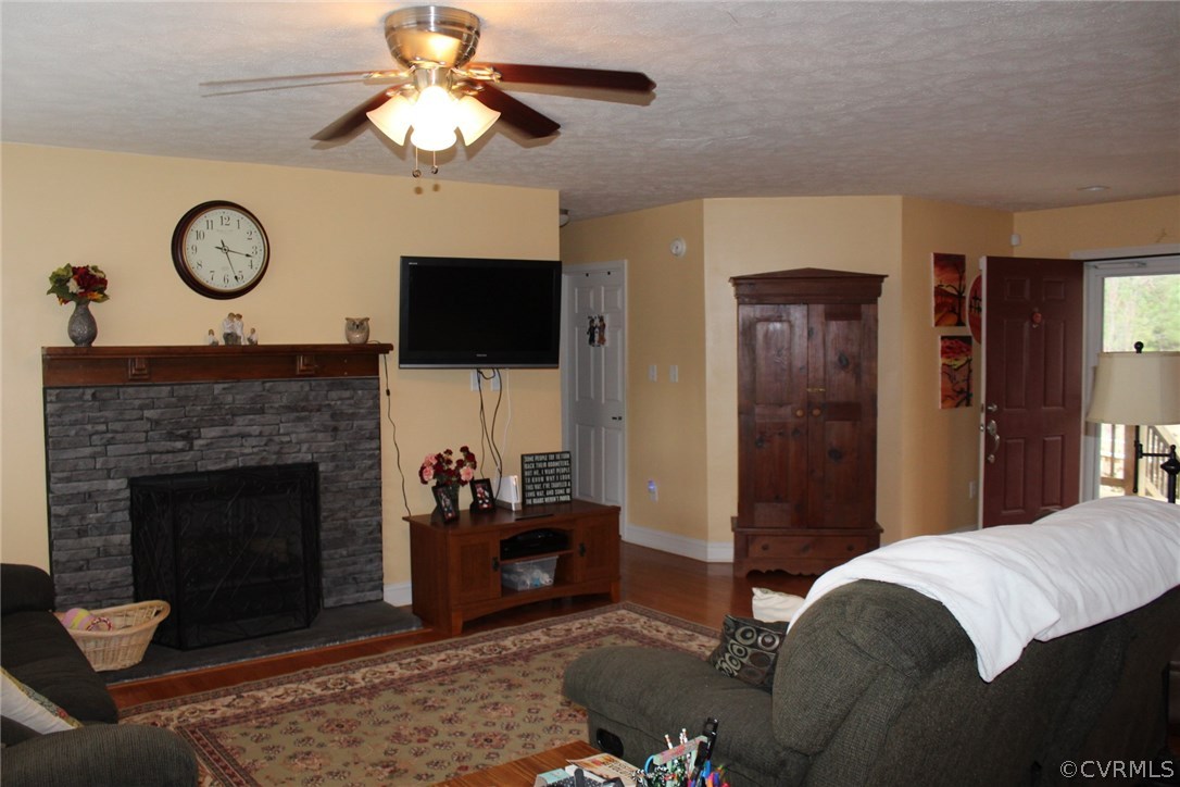 634 Holman Mill Road Farmville, VA 23901 - Photo 34 of 43 a living room with furniture and a fireplace