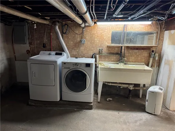 a view of storage and utility room