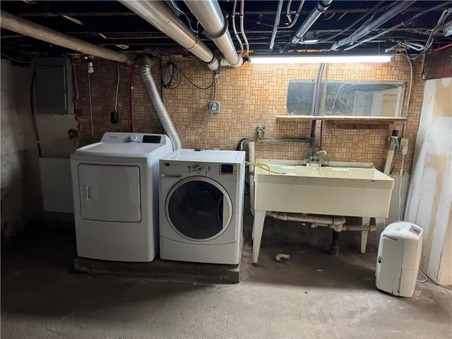 a view of storage and utility room