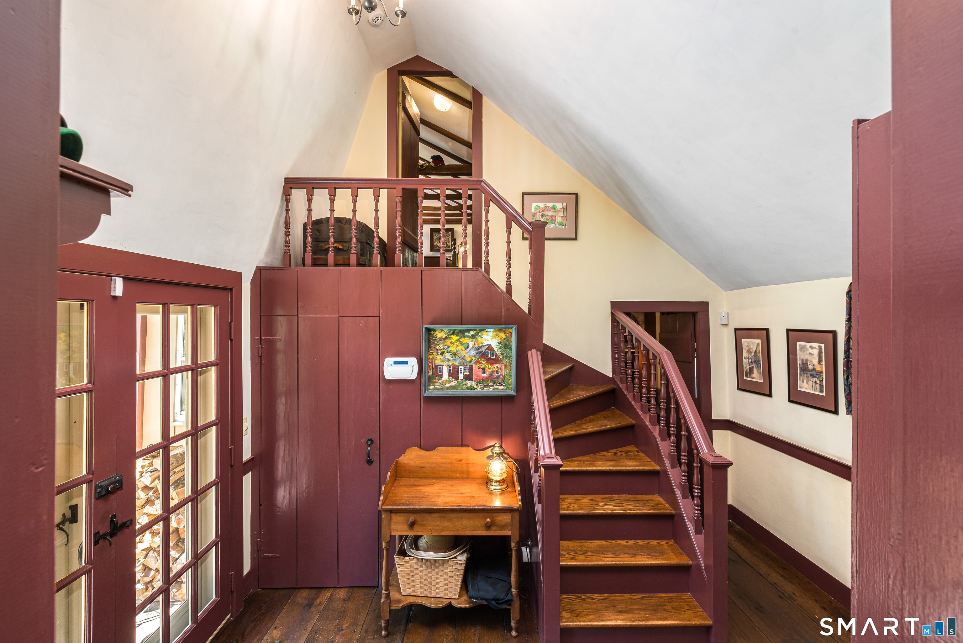 29 Spencer Road Haddam, CT 06441 - Photo 29 of 40 a view of staircase with wooden floor and windows
