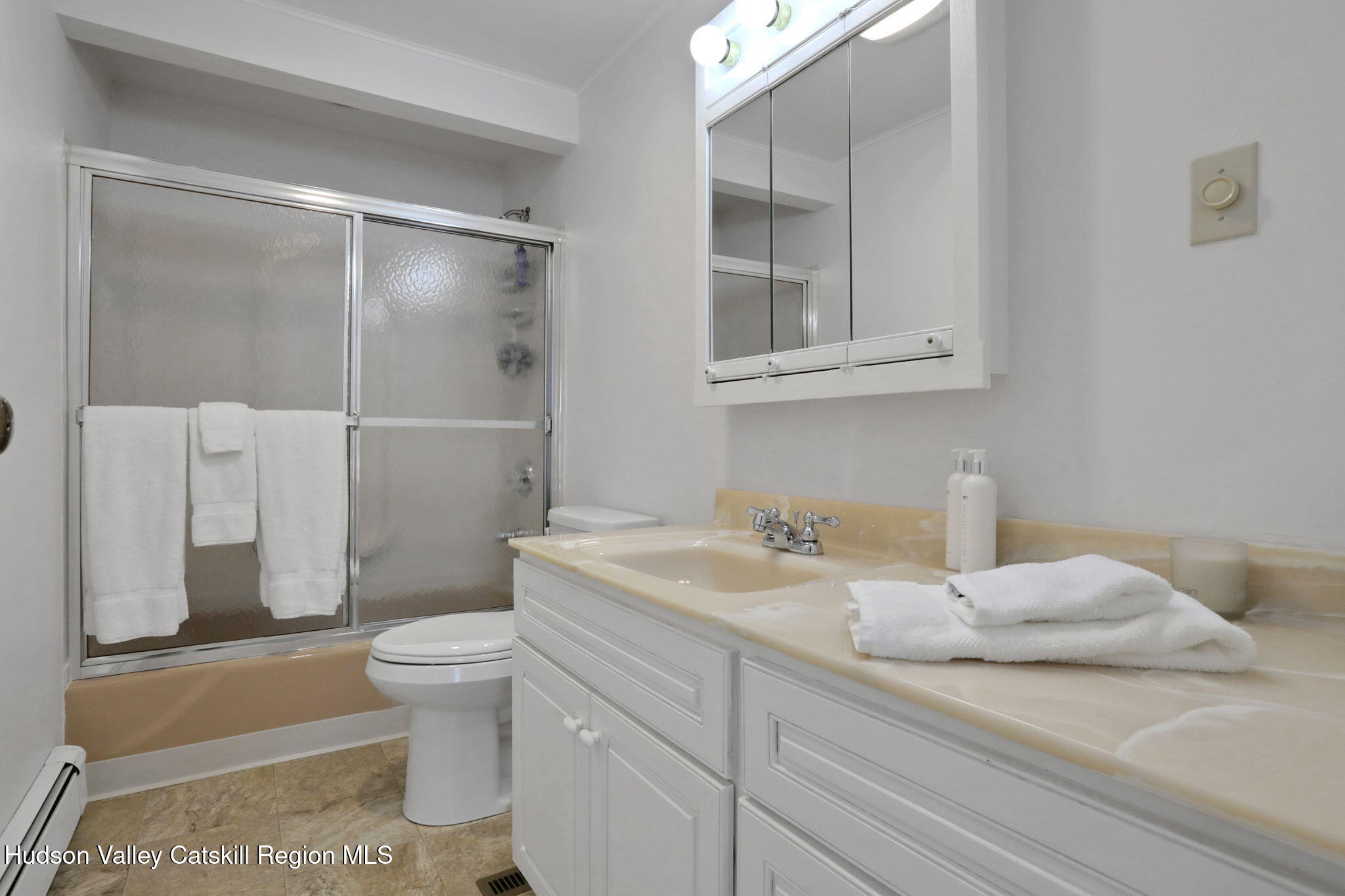 3 Finger Street Saugerties, NY 12477 - Photo 10 of 26 a bathroom with a granite countertop sink toilet and shower