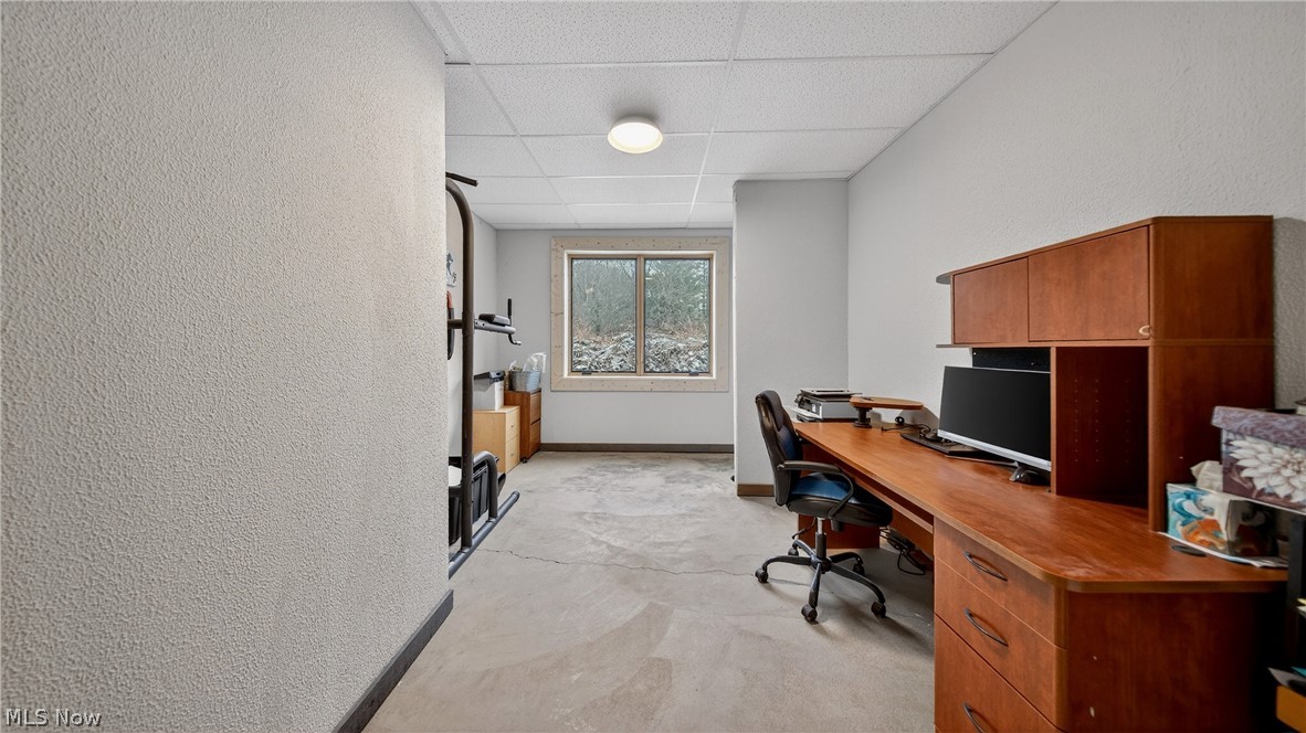1693 Middleton Road Hudson, OH 44236 - Photo 35 of 48 Office with a paneled ceiling and a textured wall