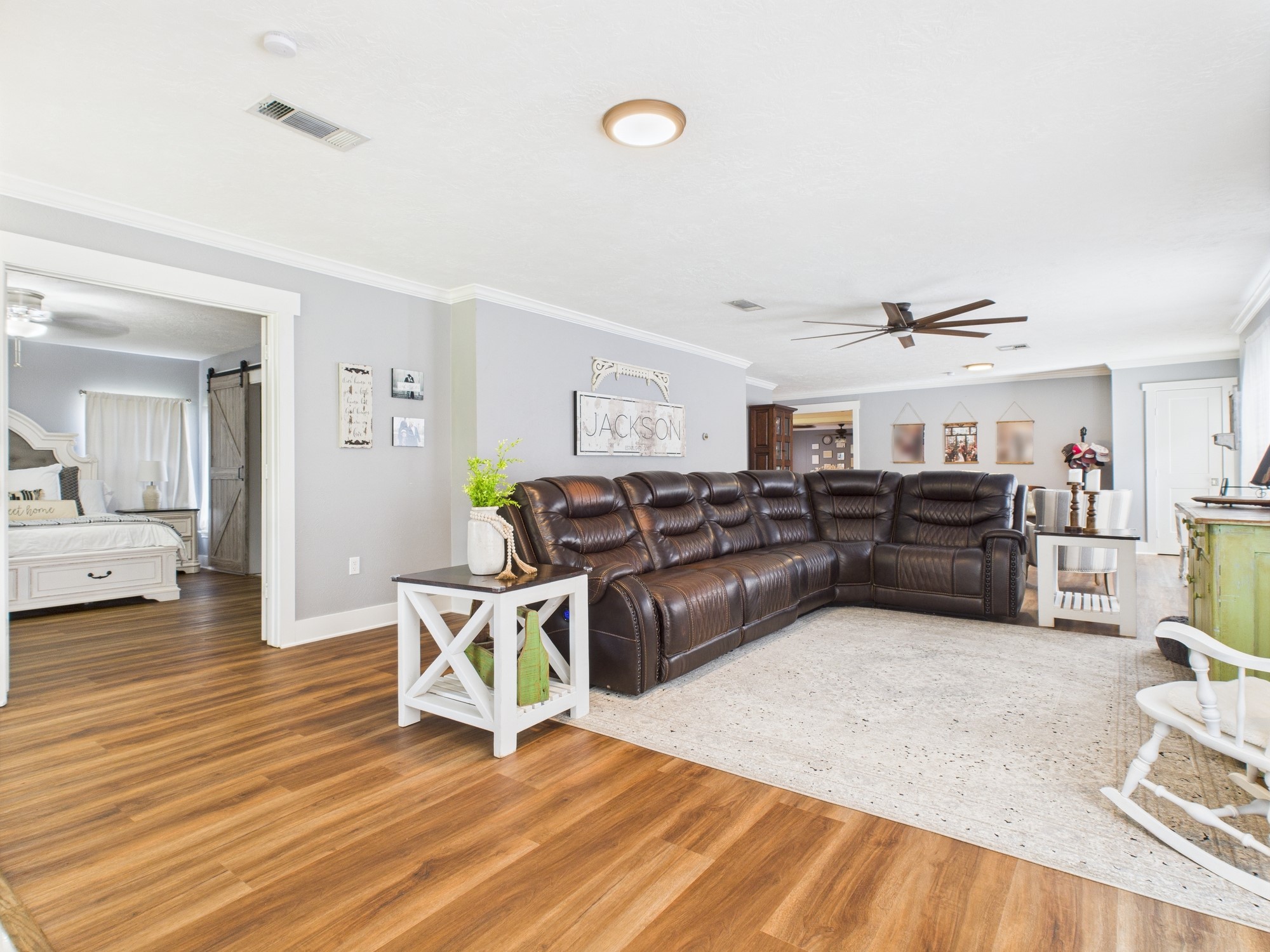 100 Hill Ranch Lane New Waverly, TX 77358 - Photo 23 of 23 a living room with furniture and wooden floor