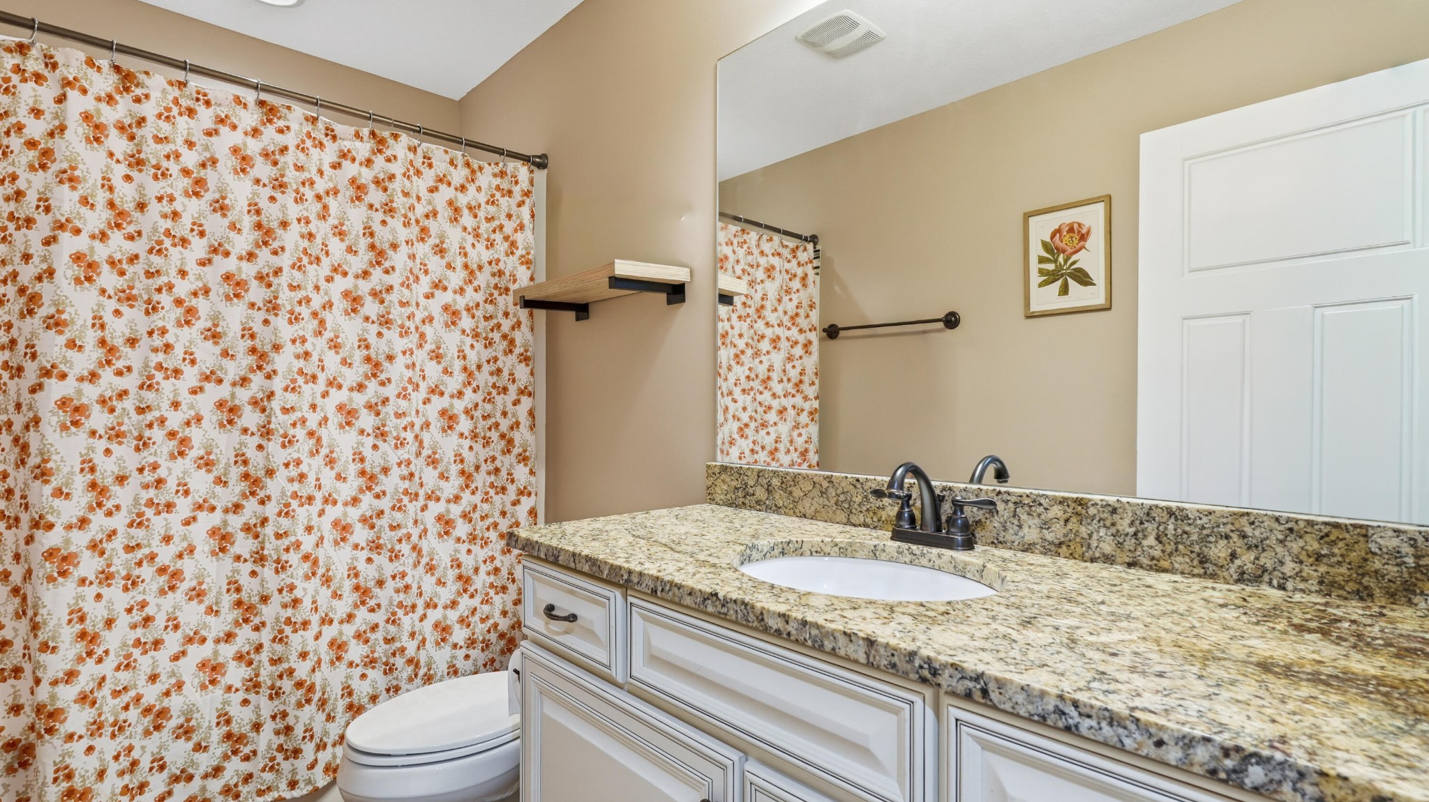 274 Live Oak Road Ringgold, GA 30736 - Photo 16 of 28 a bathroom with a granite countertop sink toilet and shower