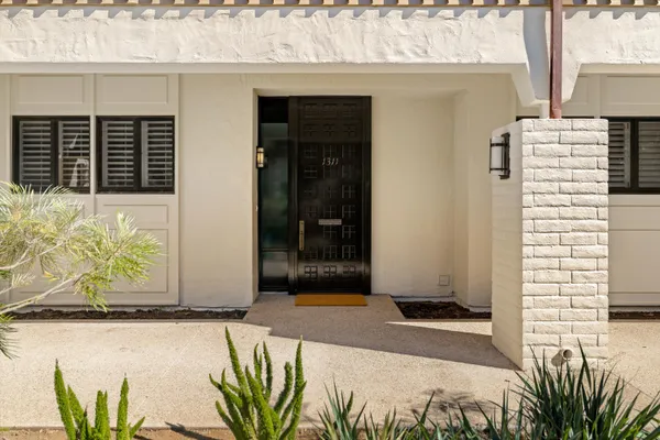 a view of front door of house