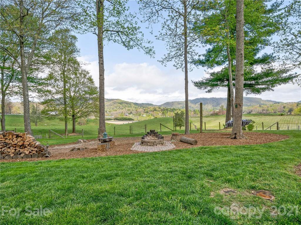 575 Souther Road Fletcher, NC 28732 - Photo 40 of 48 a view of backyard with green space and patio
