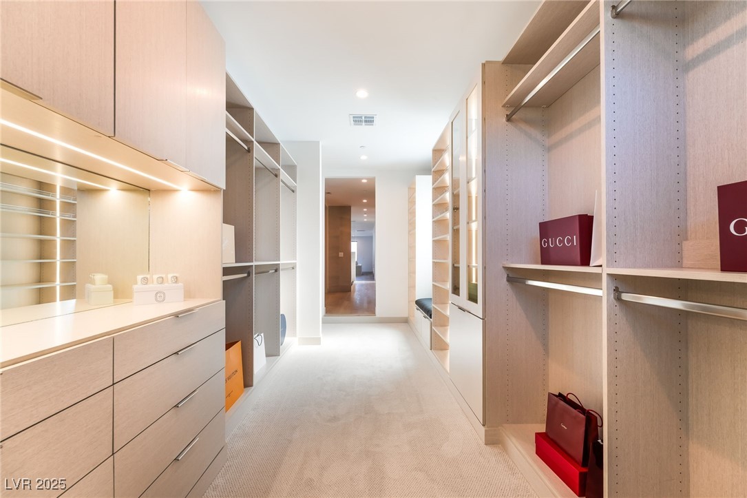 33 Falling Ridge Lane Henderson, NV 89011 - Photo 22 of 70 Walk in closet featuring light carpet