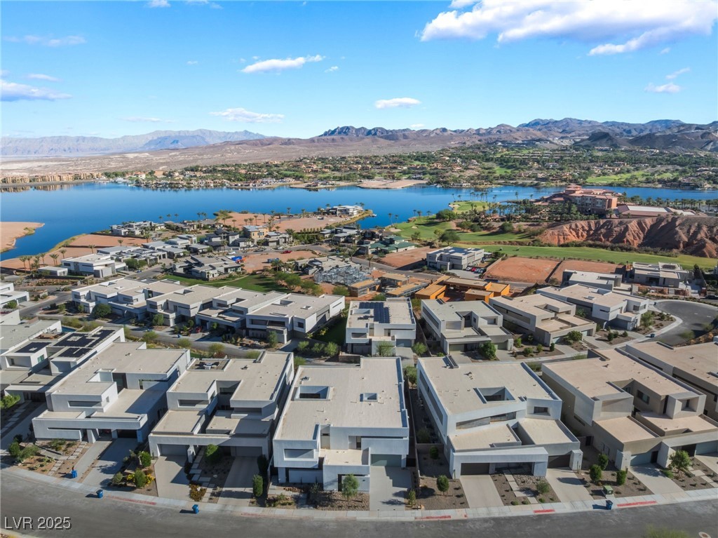 33 Falling Ridge Lane Henderson, NV 89011 - Photo 67 of 70 Aerial perspective of suburban area with a water and mountain view