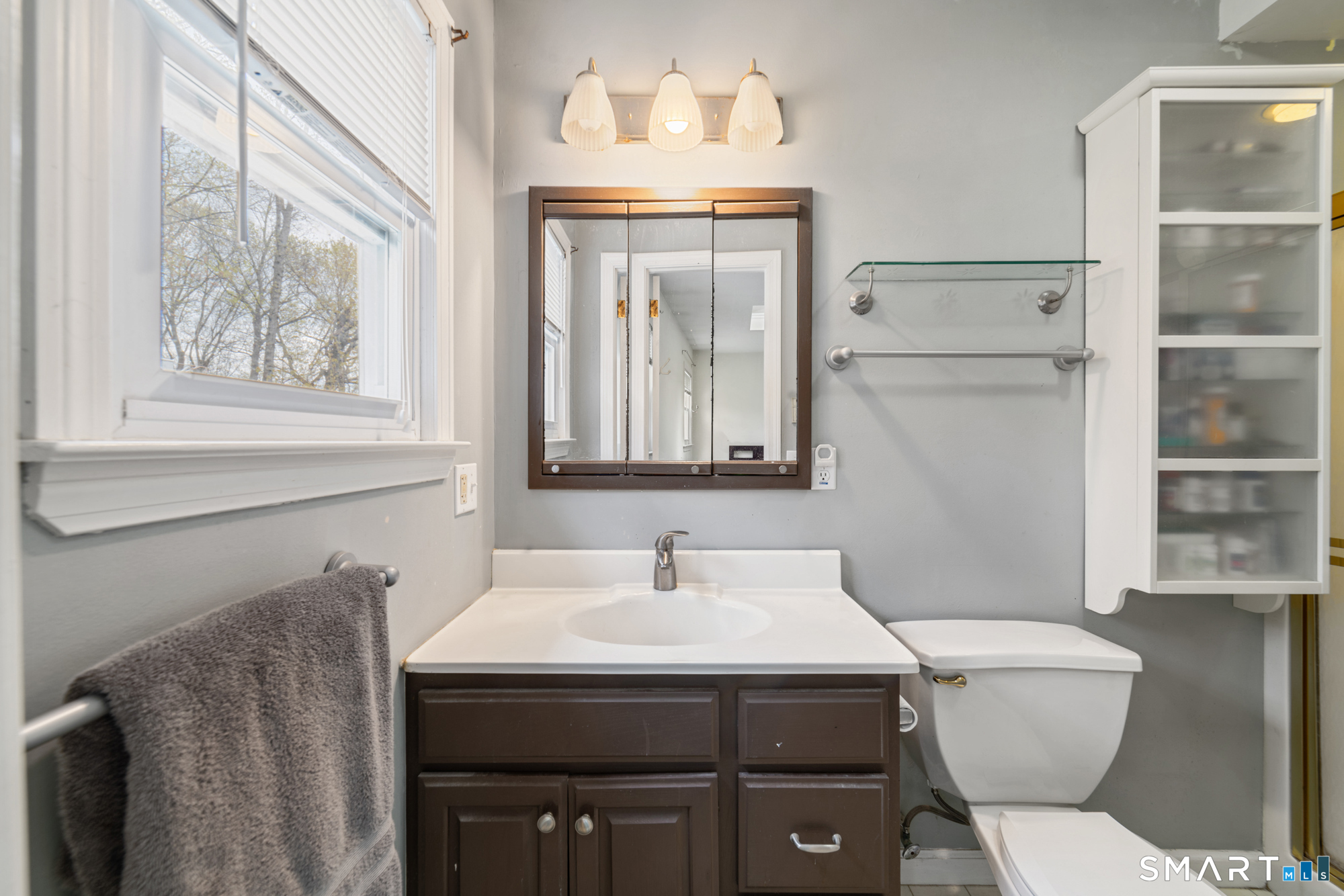 51 Sky View Circle Hamden, CT 06514 - Photo 17 of 40 a bathroom with a sink and a toilet