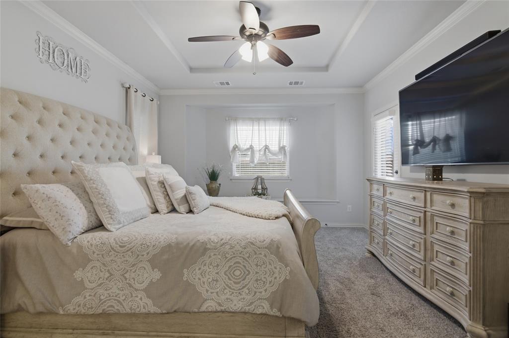 464 LeTara Ranch Drive Haslet, TX 76052 - Photo 19 of 37 Master bedroom with en-suite bath and door to back yard!
