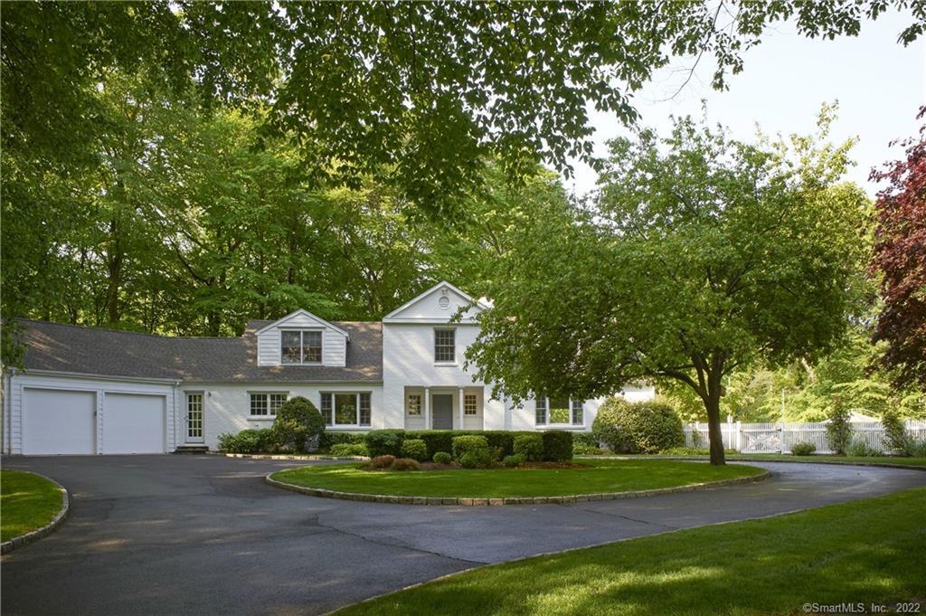 44 West Branch Road Weston, CT 06883 - Photo 1 of 1 Circular Drive leads to front entrance.