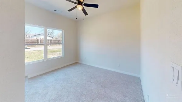 an empty room with a window