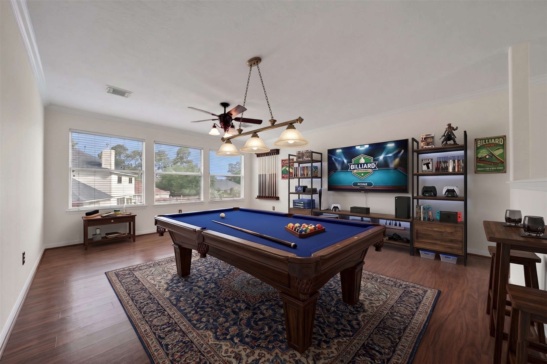 2215 2 Trail Drive Spring, TX 77373 - Photo 29 of 46 This photo is virtually staged as an idea for another Game Room set up.