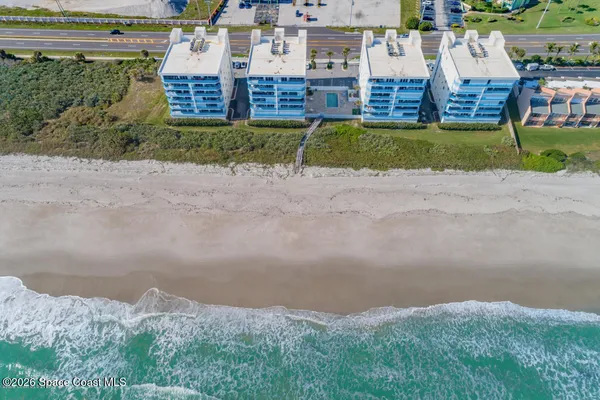a view of beach and ocean