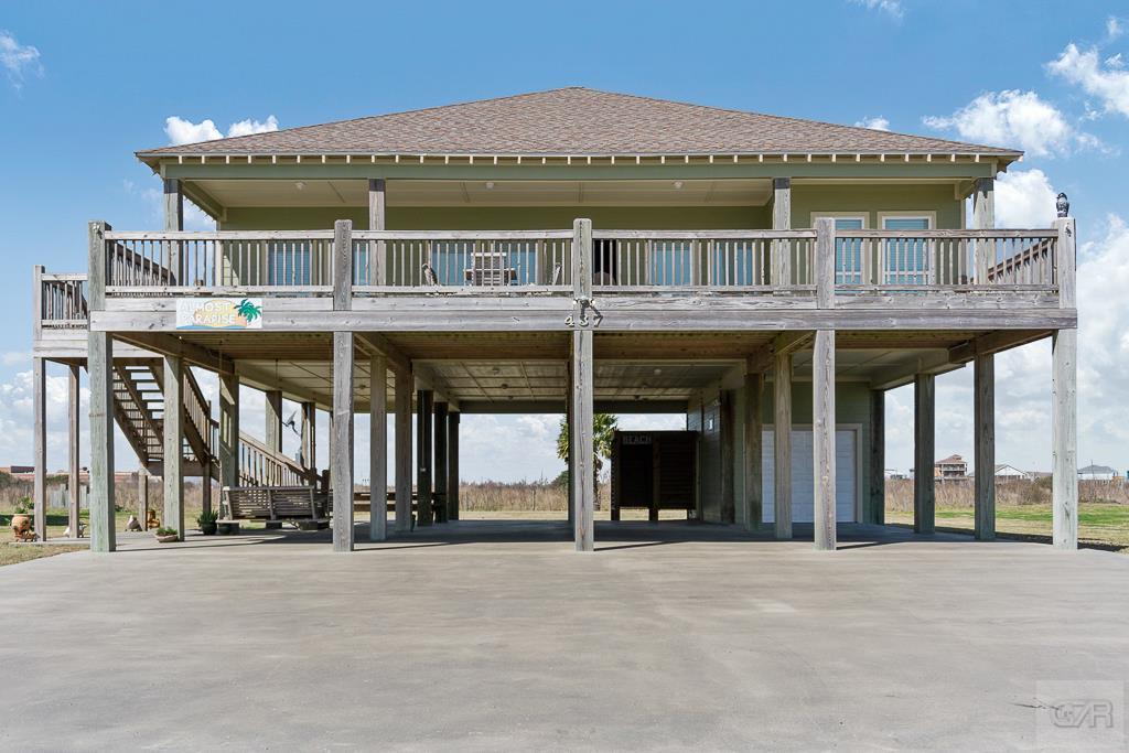 front view of a building with a street