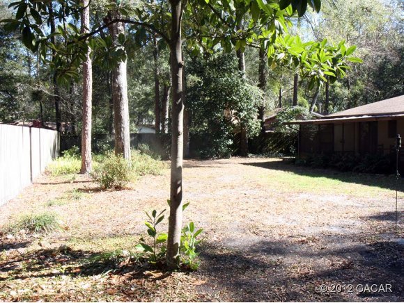 Generous fenced back yard
